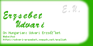 erzsebet udvari business card